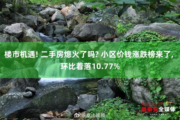 楼市机遇! 二手房熄火了吗? 小区价钱涨跌榜来了, 环比着落10.77%